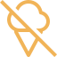 Yellow icon of "No" Icecream